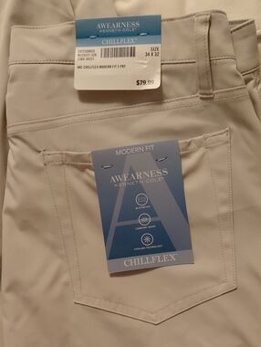 Kenneth Cole Chillflex Modern Fit Pants - Light Beige